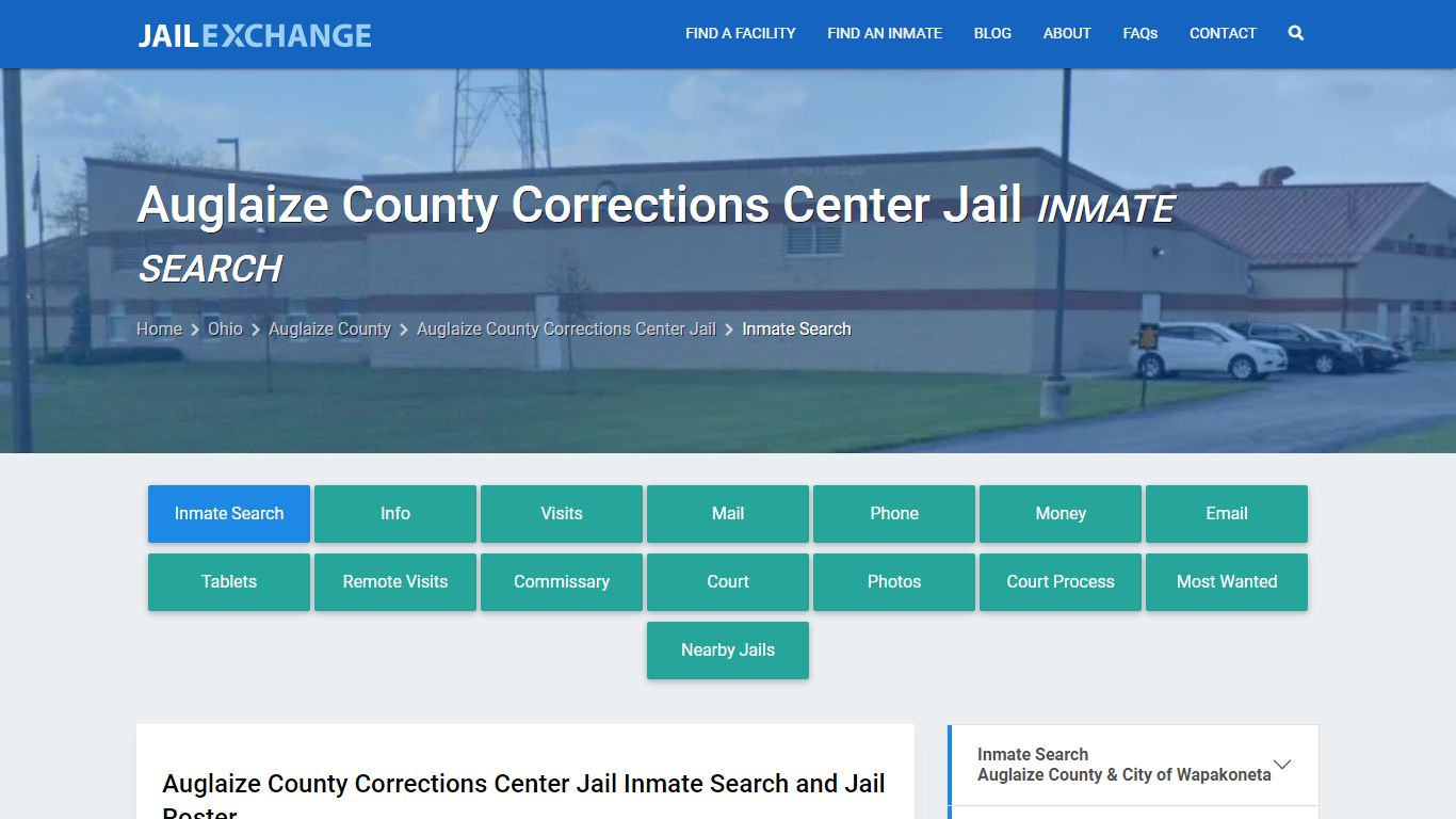 Auglaize County Corrections Center Jail Inmate Search